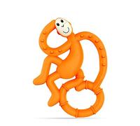 Matchstick Monkey Mini Monkey Teether dentaruolo con un ingrediente antimicrobico Orange 1 pz