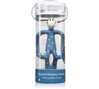 Matchstick Monkey Teething Toy and Gel Applicator dentaruolo con spazzolino 2 in 1 Stars Blue 1 pz