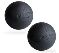 MATCHU - Lacrosse ball - Palla fasciale - Sfera massaggiante - Palla trigger point - Massaggio dei punti trigger - Diametro 6 cm - Elevata durezza - Nero