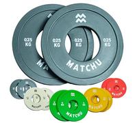 MATCHU - Mini dischi manubri - (2X) 0,25-2,5 KG - Diametro anello centrale 50mm - Grigio - Set di 2 pezzi - Dischi per manubri - Paraurti - Dischi di peso