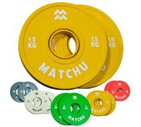 MATCHU - Mini dischi manubri - (2X) 0,25-2,5 KG - Diametro anello centrale 50mm - Grigio - Set di 2 pezzi - Dischi per manubri - Paraurti - Dischi di peso