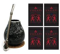 Mate Green Mate Set di tazze | Mate Tea Starter Set | Tazza in ceramica Marmol Dark 350 ml in acciaio inox Bombilla, Vakapi Mate Tea dal Paraguay | Alternativa al caffè | Forte stimolazione, blu