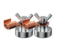 Mateau de sol de Welding | 2 x outils de pince de support, Potente magnetismo 500a Elettrodo in rame Strong Magnets pour une connexion , aggiornamento des accessoires de queue de tête avec d
