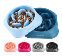 MateeyLife - Ciotola per cani con alimentazione lenta per cani, anti-gulping per animali domestici, per alimenti più lenti, per evitare il gonfiore LBlueDBlue