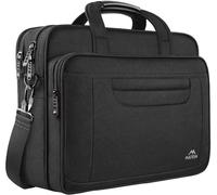 MATEIN Borsa Porta PC, 15.6 Pollici Borsa PC Multifunzionale Borse Lavoro Uomo Donna, Impermeabile Messenger Bag per Laptop Portatile Notebook Borse Valigetta Porta Documenti per Scuola Viaggio, Nero