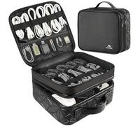 MATEIN Porta Cavi Organizer Rigida, Doppi Strati Tech Borsa Porta Cavi Grande Hardcase Viaggio Borsa Accessori Elettronici Organizer Cavi da Travel per Cavo USB, Mouse, Power Bank, Nero