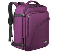 MATEIN Zaino 40X30X20 per Wizzair Espandibile Zaino da Viaggio Aereo Bagaglio a Mano Borsa da Cabina 30L Zaini Casual per Donna Uomo Multitasche Travel Bag per Campeggio Università Ufficio, Viola