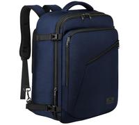 MATEIN Zaino da Viaggio Aereo 55x35x25 per ITA Airways, Bagaglio a Mano 50L Borsa da Cabina Espandibile Travel Bag per Donna Uomo, Multitasche Leggero Zaini Casual per Air France, Air Europa, KLM, Blu