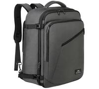 MATEIN Zaino da Viaggio per Aereo Bagaglio a Mano 50x35x20 Espandibile Zaino Viaggio per Donna Uomo Multitasche Borsa da Cabina per Voli Leggero Zaini Casual per Scuola Lavoro Trekking Business Grigio