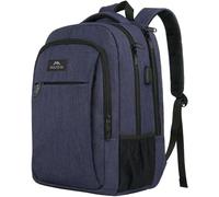 MATEIN Zaino Porta PC 15,6 Pollici con Caricatore USB, Impermeabile per Computer Portatile, Notebook - Ideale per Lavoro, Scuola, Viaggio - Regalo per Uomo & Donna, Blu