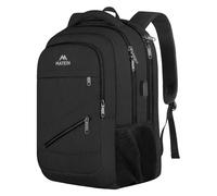 MATEIN Zaino Porta PC, 17 Pollici Zaino Uomo Lavoro con Porta di Ricarica USB, Grande Impermeabile Zaini per Scuola Università Ufficio Viaggio TSA, Nero