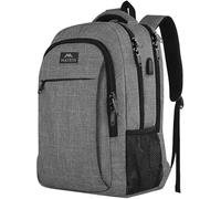 MATEIN Zaino Uomo Impermeabile per Computer Portatile 15.6 Pollici Zaino Executive con Porta USB per Lavoro Professionale Business Viaggio Università Scuola - Grigio