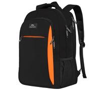 MATEIN Zaino Uomo per PC 17.3 Pollici, Antifurto Zaino Porta Laptop con Caricatore USB, Impermeabilie Zaini Universitari Casual per Computer, Notebook, Viaggio, Lavoro, Regalo, Nero Arancione
