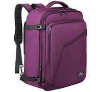 MATEIN Zaino Viaggio 55x35x25 Espandibile Zaino da Viaggio Aereo Bagaglio a Mano Borsa da Cabina Piccolo 50L, Zaini Casual per Donna Uomo Multitasche Travel Bag per Campeggio Università Ufficio, Viola