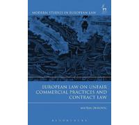 Mateja Durovic European Law on Unfair Commercial Practices an (Copertina rigida)