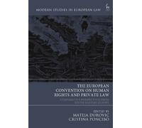 Mateja Durovic The European Convention on Human Rights and Pr (Copertina rigida)