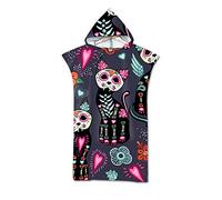 Mateju - Asciugamani per poncho con cappuccio da donna in microfibra, ideale per nuotare, fare surf e fare il bagno (Stile 17,75 * 110 cm)