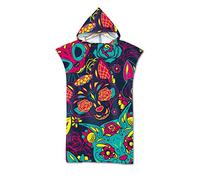 Mateju - Asciugamani per poncho con cappuccio da donna in microfibra, ideale per nuotare, fare surf e fare il bagno (Stile 5,75 * 110 cm)