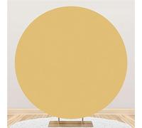 Mateju Copertura Sfondo, Copertura per Fondale Copertura Sfondo - Sfondo per Fotografia per Decorazione Festa di Nozze Ricevimento di Nozze Compleanno (Diametro 230cm/7.5ft,Giallo)
