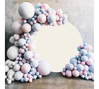 Mateju Copertura Sfondo, Copertura per Fondale Copertura Sfondo - Sfondo per Fotografia per Decorazione Festa di Nozze Ricevimento di Nozze Compleanno (Diametro 220cm/7.2ft,Bianco crema)