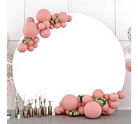 Mateju Copertura Sfondo, Copertura per Fondale Copertura Sfondo - Sfondo per Fotografia per Decorazione Festa di Nozze Ricevimento di Nozze Compleanno (Diametro 220cm/7.2ft,Bianco)