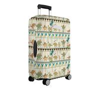 Mateju Copri Valigia con Tasche, Stampe di Dinosauri Elastic Proteggi Copertura per Valigie, Custodia Protettiva per Bagagli da Viaggio, Coprivaligia Anti-Polvere (Era dei dinosauri,L)