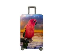 Mateju Coprivaligia Elastico, Lavabile Copertura per Bagagli Due Pappagalli 3D Trolley Custodia Protettiva per Adulti Bambino Teen Viaggi Business 18-32 pollici (Uccello 3,M)