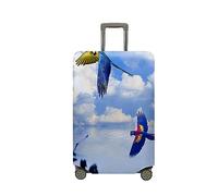 Mateju Coprivaligia Elastico, Lavabile Copertura per Bagagli Due Pappagalli 3D Trolley Custodia Protettiva per Adulti Bambino Teen Viaggi Business 18-32 pollici (Uccello 5,M)