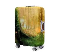 Mateju Coprivaligia Elastico, Lavabile Copertura per Bagagli Foresta Pluviale Misteriosa 3D Trolley Custodia Protettiva per Adulti, Bambino, Teen, Viaggi, Business (M,Magia)