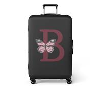 Mateju Coprivaligia Elastico per 18 a 32 Pollice Custodia, Nero Lavabile Copertura per Bagagli Trolley Protezione Antipolvere Custodia Protettiva per Viaggi Business (Lettera B,S)