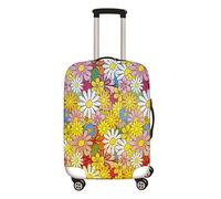 Mateju Coprivaligia Elastico, S/M/L/XL Copertura per Bagagli con Cerniera, Lavabile Trolley Custodia Protettiva per Adulti, Bambino, Teen, Viaggi, Business (L,Margherita 7)