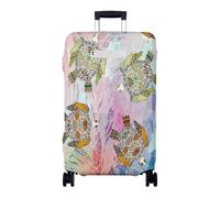 Mateju Cubierta de Equipaje Elástico, 3D Tortuga Marina Funda de Maleta con Bolsillos, Lavable Cubierta de Equipaje Protectora para Maletas de 19-32 Pulgadas (Rosa Blu 1,M)