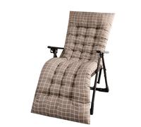 Mateju Cuscino Imbottito per Sedia a Sdraio 53x170x8cm Cuscino Per Poltrona cuscini per Lettini Prendisole, Ideale per Reclinabile Sdraio da Giardino Relax Interni Estern (Marrone,53x170x8cm)