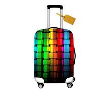 Mateju Housse Valise 3D Colorés Housse de Valise Élastique Housse Protection Valise Lavable Housse de Protection pour Bagages Luggage Cover en Spandex S-Xl (Lavoro a maglia,M)
