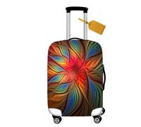 Mateju Housse Valise 3D Colorés Housse de Valise Élastique Housse Protection Valise Lavable Housse de Protection pour Bagages Luggage Cover en Spandex S-Xl (Fiore,M)