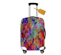 Mateju Housse Valise 3D Colorés Housse de Valise Élastique Housse Protection Valise Lavable Housse de Protection pour Bagages Luggage Cover en Spandex S-Xl (Punto,S)