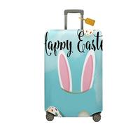 Mateju Housse Valise 3D Œufs de Pâques S-XL, Housse de Valise Élastique Housse Protection Valise Antigraffio Housse de Protection pour Bagages Luggage Cover (Coniglio blu,M)