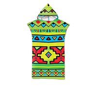 Mateju Mantello da spiaggia Asciugamani per poncho con cappuccio da donna in microfibra, ideale per nuotare fare surf e fare il bagno (Stile 25,75X110)