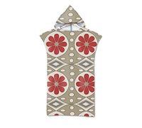 Mateju Mantello da spiaggia Asciugamani per poncho con cappuccio da donna in microfibra, ideale per nuotare fare surf e fare il bagno (Stile 26,75X110)