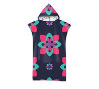 Mateju Mantello da spiaggia Asciugamani per poncho con cappuccio da donna in microfibra, ideale per nuotare fare surf e fare il bagno (Stile 17,75X110)