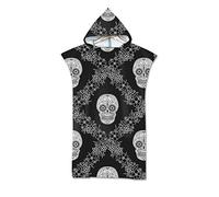 Mateju Mantello da spiaggia Asciugamani per poncho con cappuccio da donna in microfibra, ideale per nuotare fare surf e fare il bagno (Stile 18,75X110)