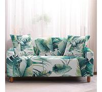 Mateju Pianta Fodera per Divano Fantasia Elasticizzato Copridivano Elastico all-Inclusive per 1/2/3/4 posti Sofa Mobili Protettore Copertura Divano Antiscivolo (Tropicale,4 posti(235-300cm))