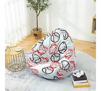Mateju Pouf Poltrona a Sacco, Staffetta di Baseball 3D Pouf Letto Singolo Morbido, Pouf Sacco di Fagioli Senza Riempimento, Pouf Poltrona di Fagioli per Adulti e Bambini (Pugno,XL)
