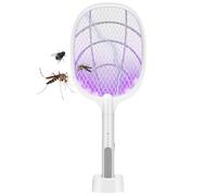 Mateju Racchetta Zanzare Elettrica Ricaricabile, Racchetta Zanzare Elettrica USB, Fulmina Mosche e Insetti Volanti Leggera e Portatile per Casa, Giardino, Campeggio (947G)