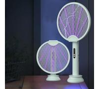 Mateju Racchetta Zanzare Elettrica Ricaricabile, Racchetta Zanzare Elettrica USB, Fulmina Mosche e Insetti Volanti Leggera e Portatile per Casa, Giardino, Campeggio (XH-42-Giallo)