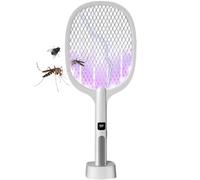 Mateju Racchetta Zanzare Elettrica Ricaricabile, Racchetta Zanzare Elettrica USB, Fulmina Mosche e Insetti Volanti Leggera e Portatile per Casa, Giardino, Campeggio (991G)
