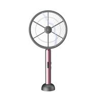 Mateju Racchetta Zanzare Elettrica Ricaricabile, Racchetta Zanzare Elettrica USB, Fulmina Mosche e Insetti Volanti Leggera e Portatile per Casa, Giardino, Campeggio (XH-555 rosa)