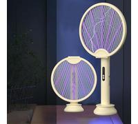 Mateju Racchetta Zanzare Elettrica Ricaricabile, Racchetta Zanzare Elettrica USB, Fulmina Mosche e Insetti Volanti Leggera e Portatile per Casa, Giardino, Campeggio (XH-42-Verde)