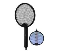 Mateju Racchetta Zanzare Elettrica Ricaricabile USB Racchetta Mosche Elettrica Pieghevole Antizanzare Ammazza Zanzare elettrico Paletta Leggera e Portatile per Casa Giardino Campeggio (Nero)