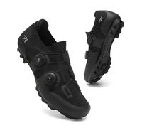 Mateju Scarpe Ciclismo MTB Uomo Donna, 36-47 EU Scarpe Mountain Bike Uomo Donna con Pedali SPD Antiscivolo Traspiranti per Sportive da Esterno (A33 Nero,36)